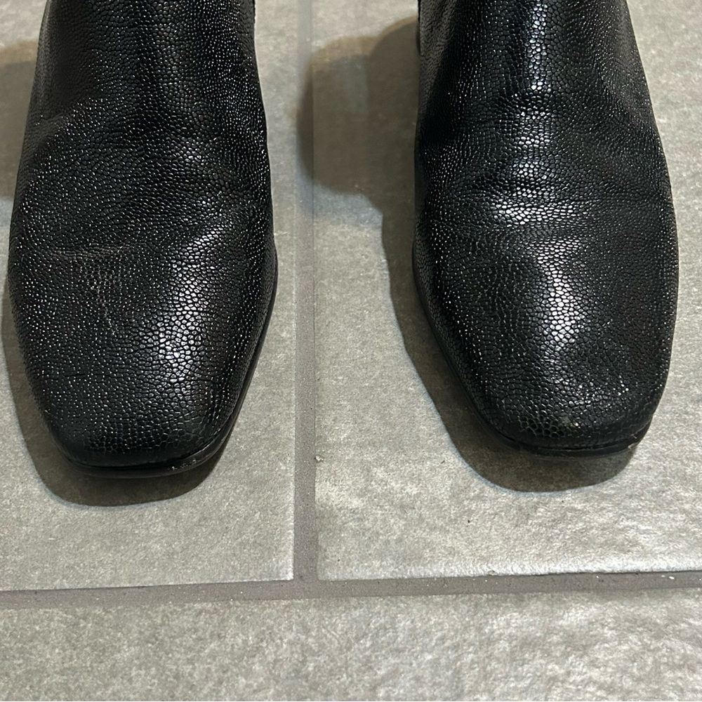 Rag & Bone Black Pebbled Leather Block Heel Mid Boots Women’s Shoe Size 6.5 - Picture 6 of 12